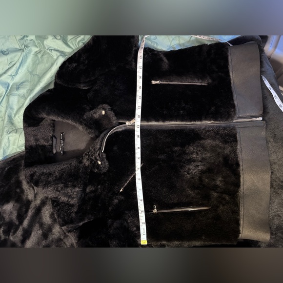 Generation Love Black shearling fur sheepskin Teddy Jacket - Picture 12 of 12